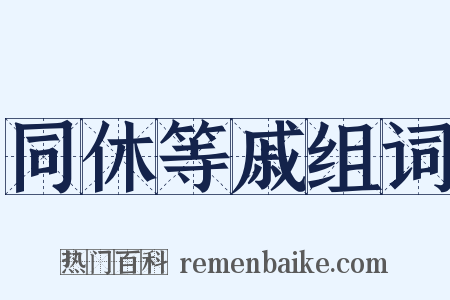 同休等戚组词是什么意思的图片